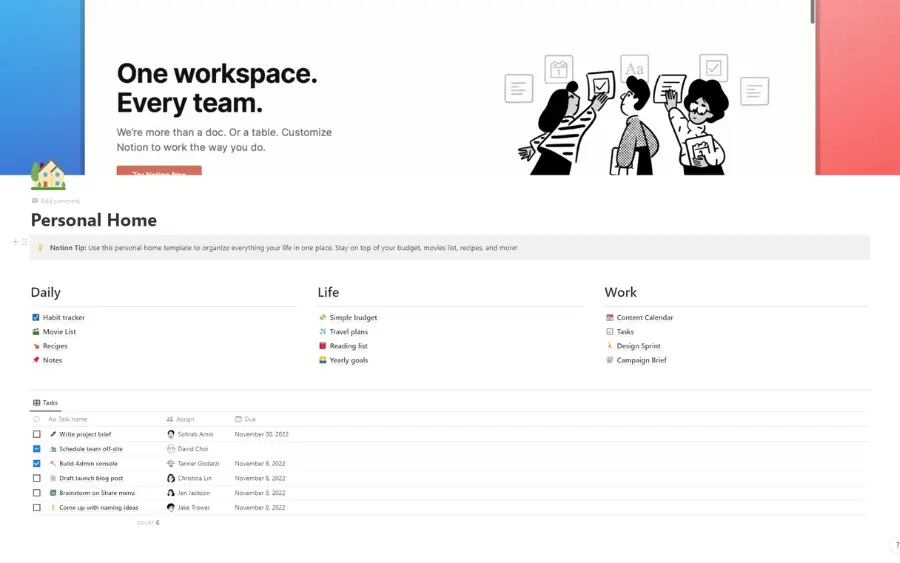 Notion para que serve e dicas de como usar