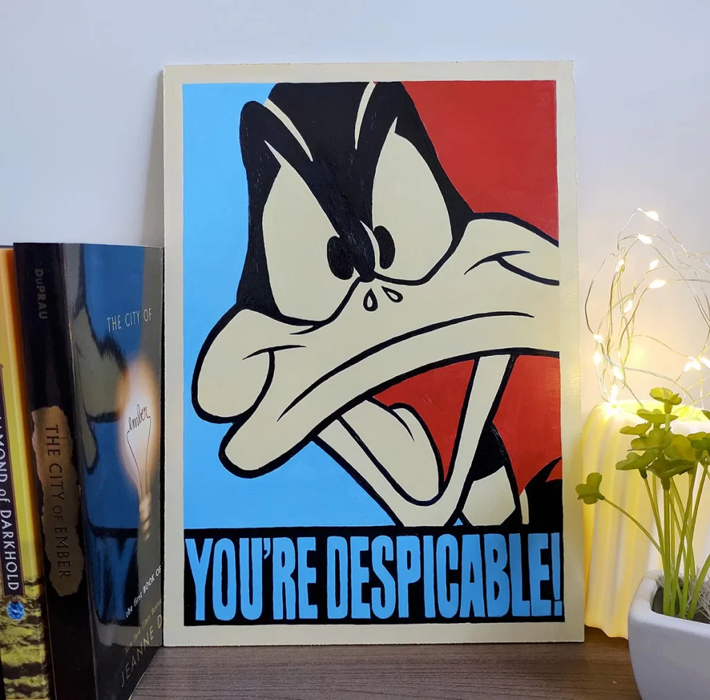 Quadro decorativo em MDF - Pintando com tinta acrílica